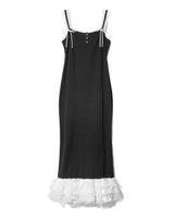 SWITCH FRILL DRESS - WHITE