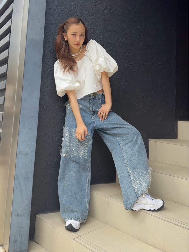 Tullip Shoulder Blouse - WHITE
