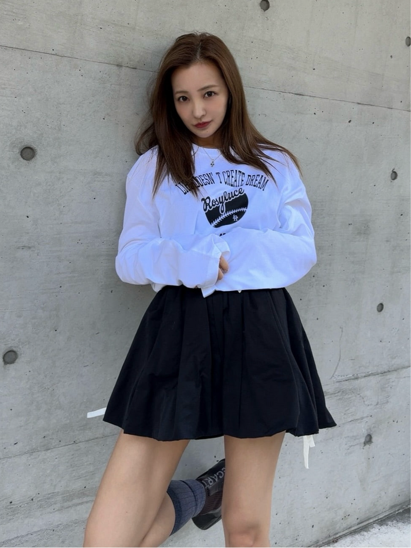COLLEGE ROSY LONGTEE-WHITE
