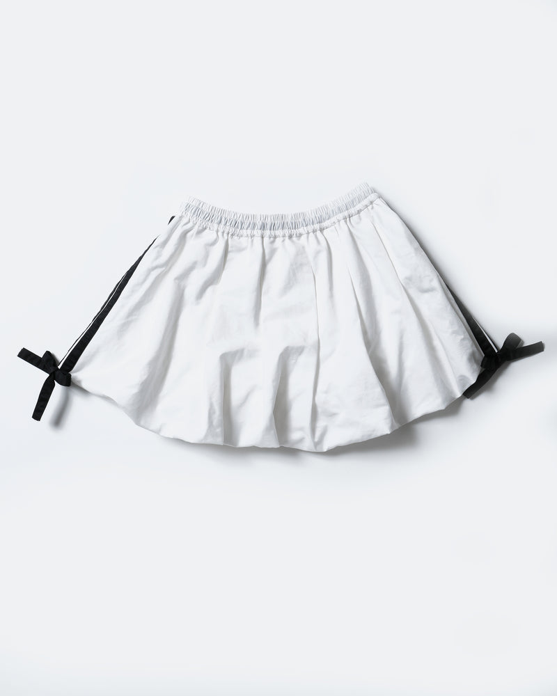 Line mini balloon skirt - WHITE