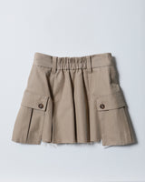 Rosy Pleats Skirt - BEIGE