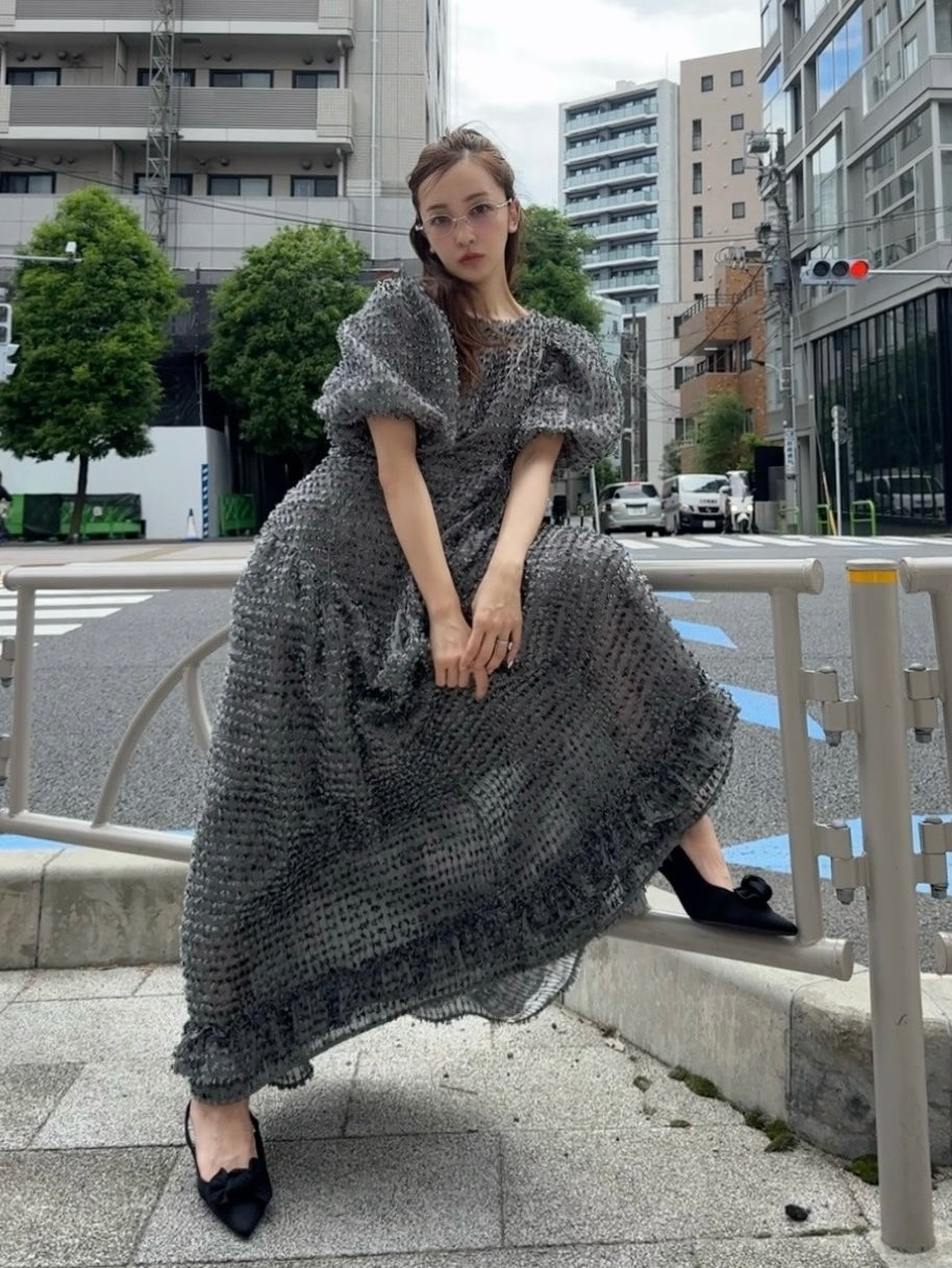 Baby Rosy luce / KIDS】Ribbon jacquard camisole dress