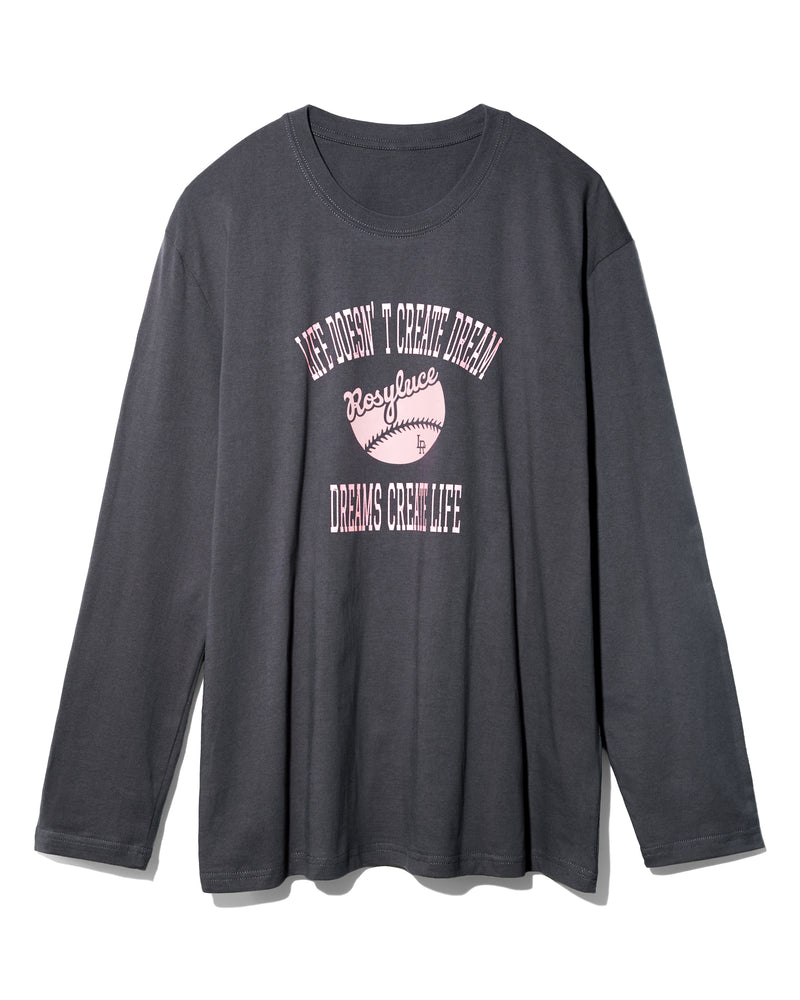 COLLEGE ROSY LONGTEE-GRAY