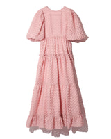 Jacquard back ribbon dress - PINK