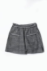 CHECK MINI SKIRT - BLACK