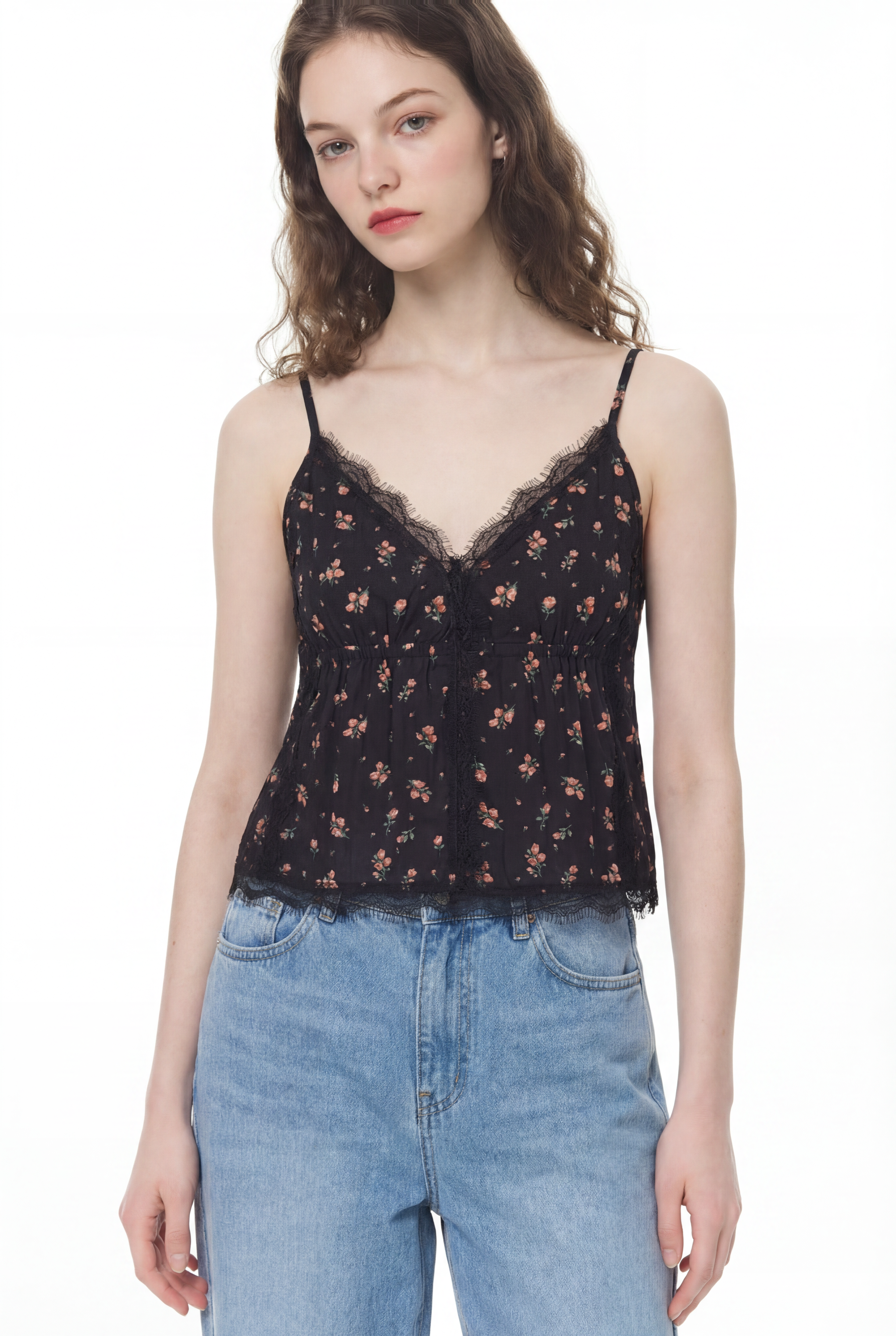 Flower Lace Camisole – Rosy luce Flower Lace Camisole – Rosy luce