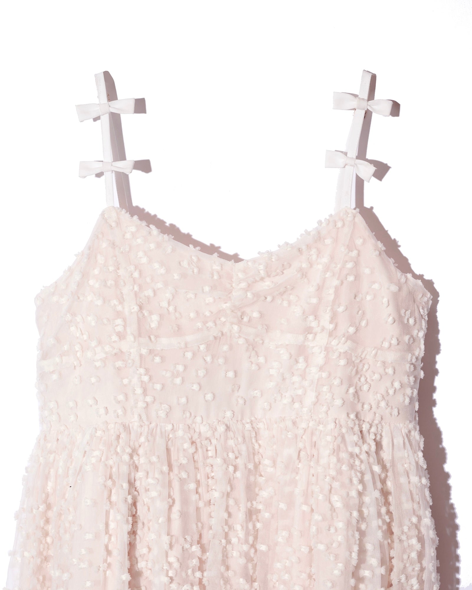 Ribbon jacquard camisole dress – Rosy luce