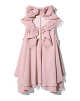 BACK RIBON TWIST BLOUSE - PINK