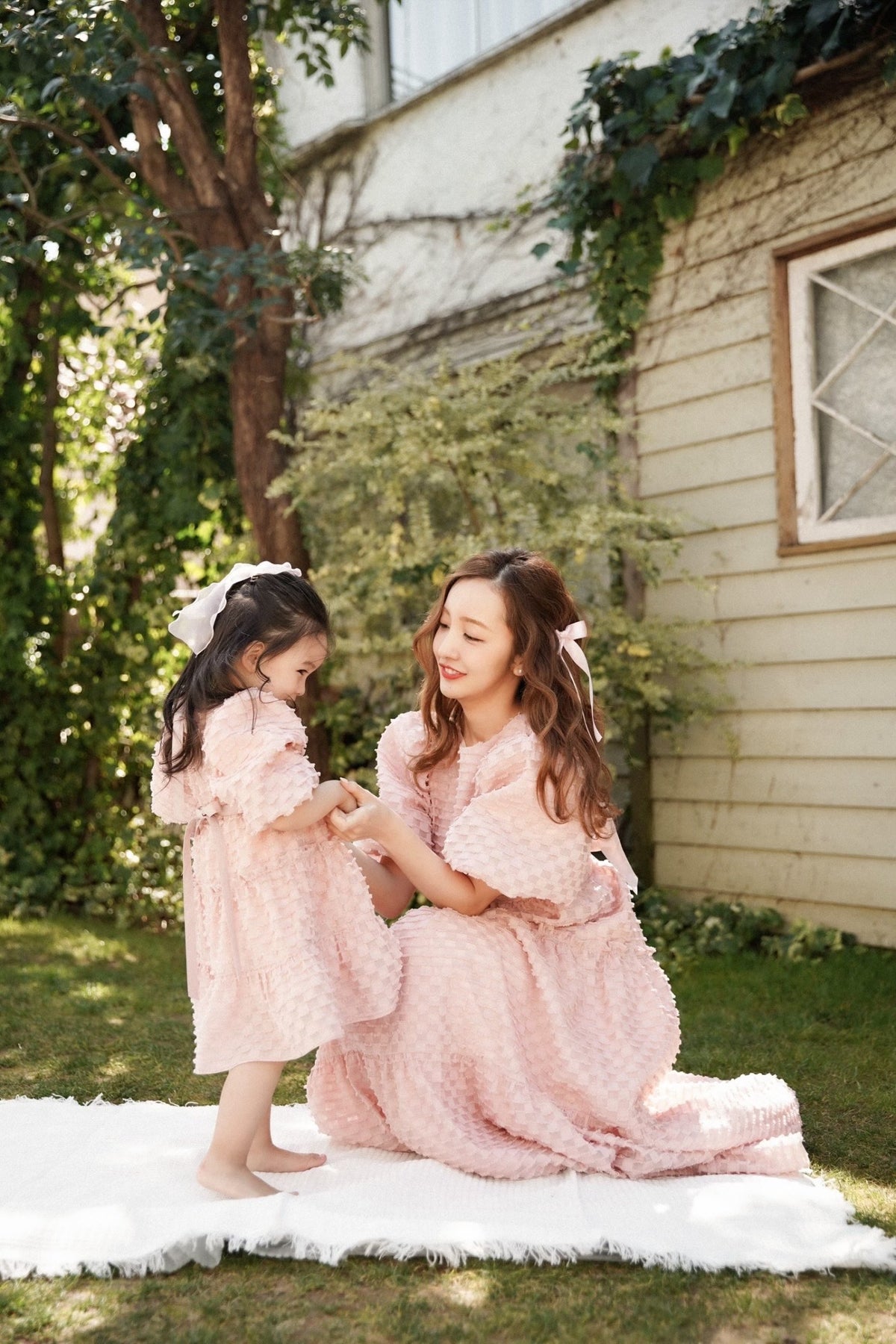 ROSY LUCE ローズジャカードドレス Baby Rosy luce / KIDS】 Rose jacard dress
