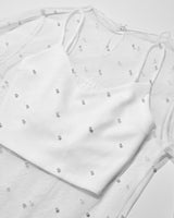 【予約販売】 PEARL SHEER TOPS - WHITE