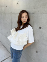FRILL TEE - WHITE