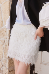 BALLERINA TULLE MINI SKIRT - WHITE