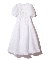 Rose Jacquard Dress - WHITE
