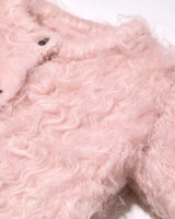 【Baby Rosy luce】 SHAGGY KNIT JACKET - PINK