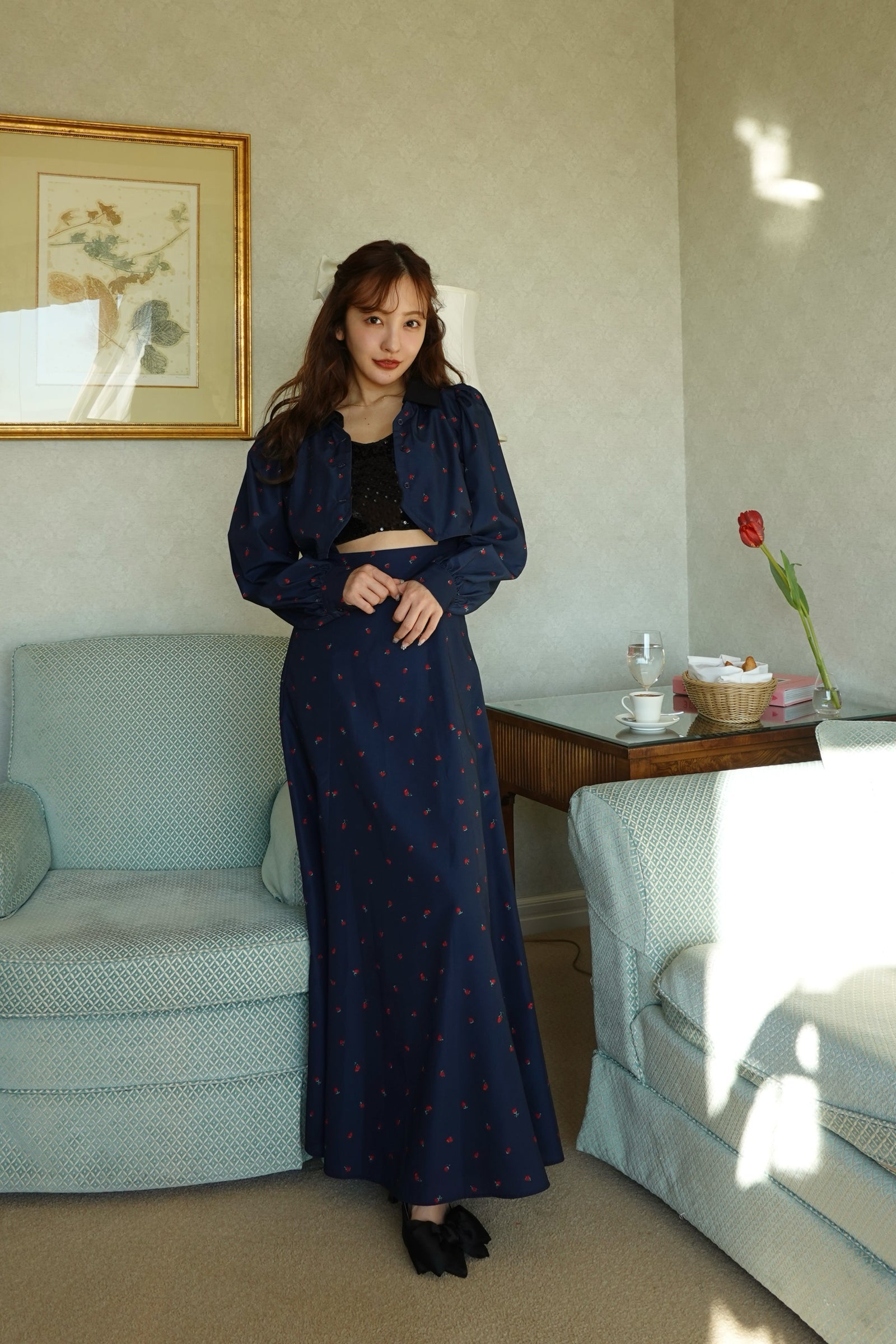 ワンピース Rosy Luce / ROSY 1ST ORIGINAL DRESS NAVY ワンピース rosyluce ROSY 1ST ORIGINAL DRESS - NAVY ALL