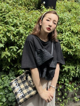 FRILL TEE - BLACK