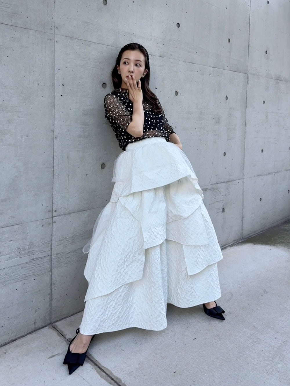 スカート rosyluce BIRTHDAY SKIRT BIRTHDAY SKIRT - WHITE – Rosy luce