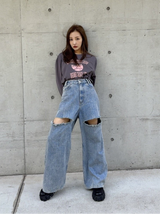 COLLEGE ROSY LONGTEE-GRAY