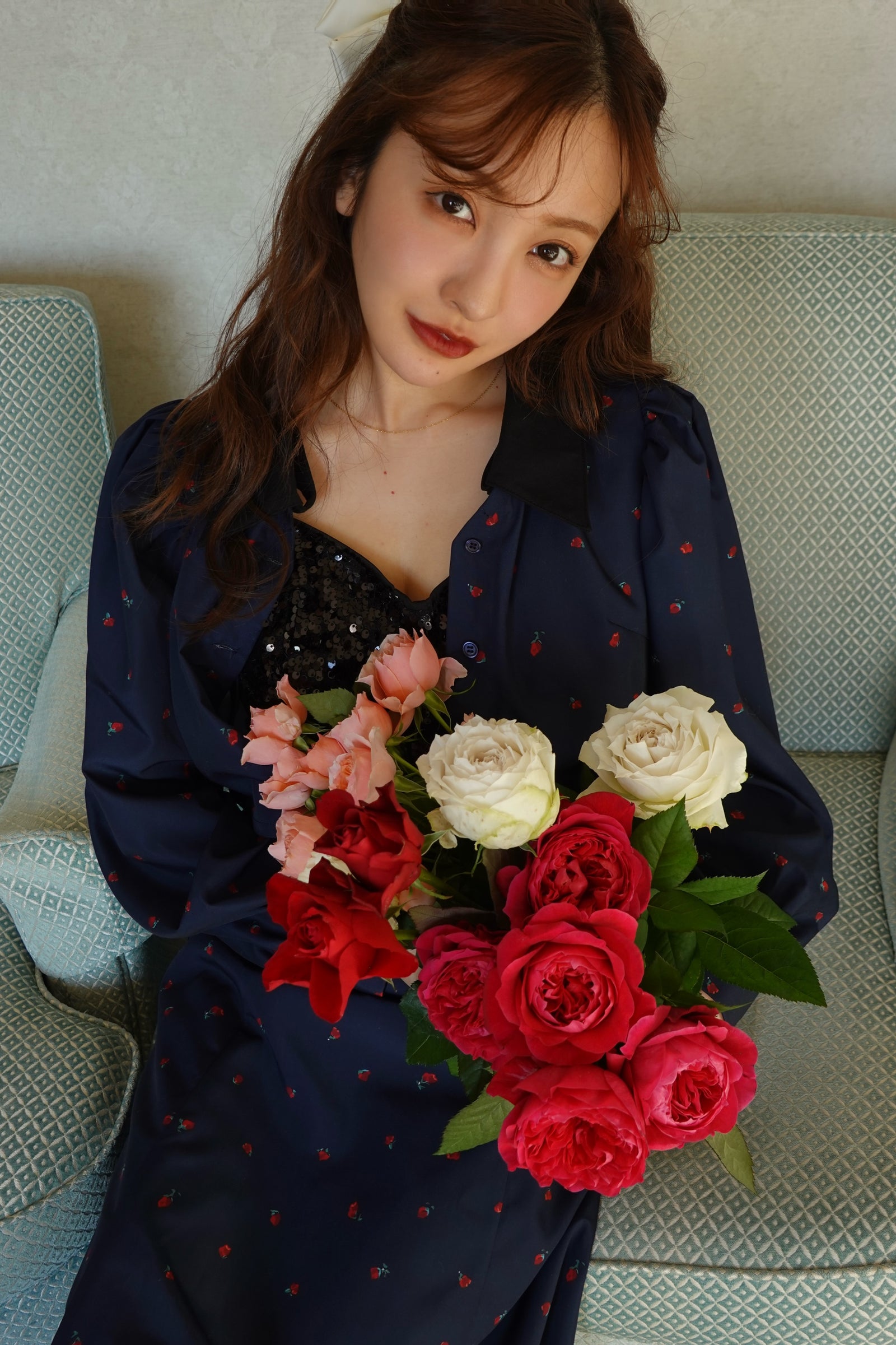 ワンピース Rosyluce FLOWER JACQUARD 3WAY DRESS Flower Jacquard 3WAY dress – Rosy luce