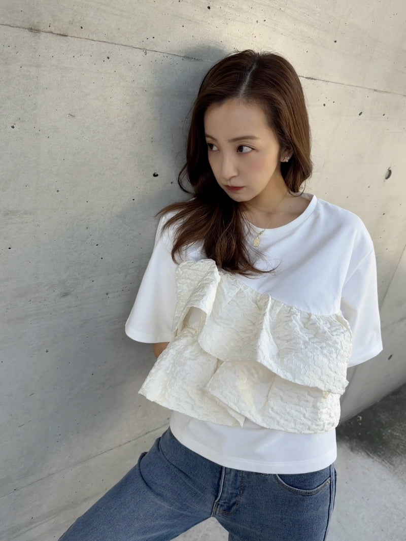 FRILL TEE - WHITE