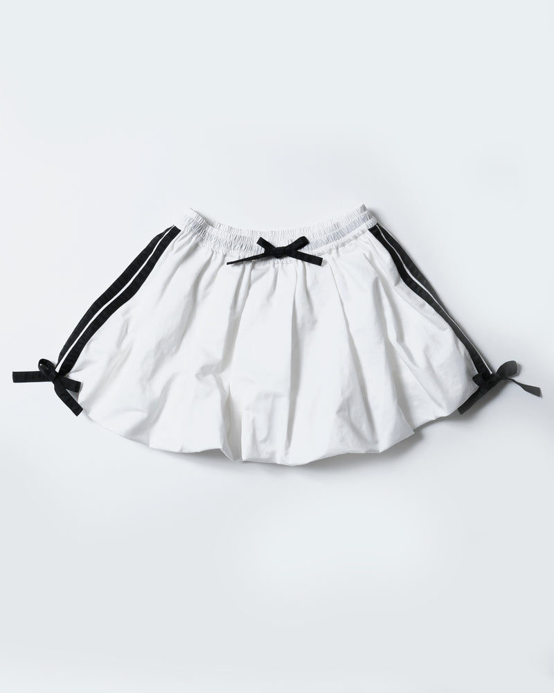 Line mini balloon skirt - WHITE