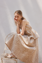 Peplum Jacquard Dress