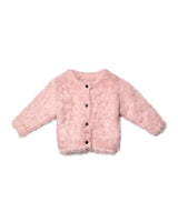 【Baby Rosy luce】 SHAGGY KNIT JACKET - PINK