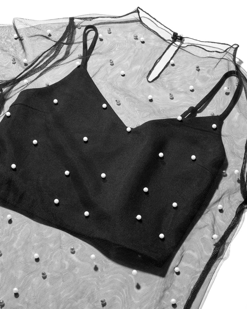 【予約販売】PEARL SHEER TOPS - BLACK