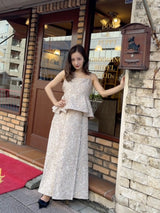 Peplum Jacquard Dress
