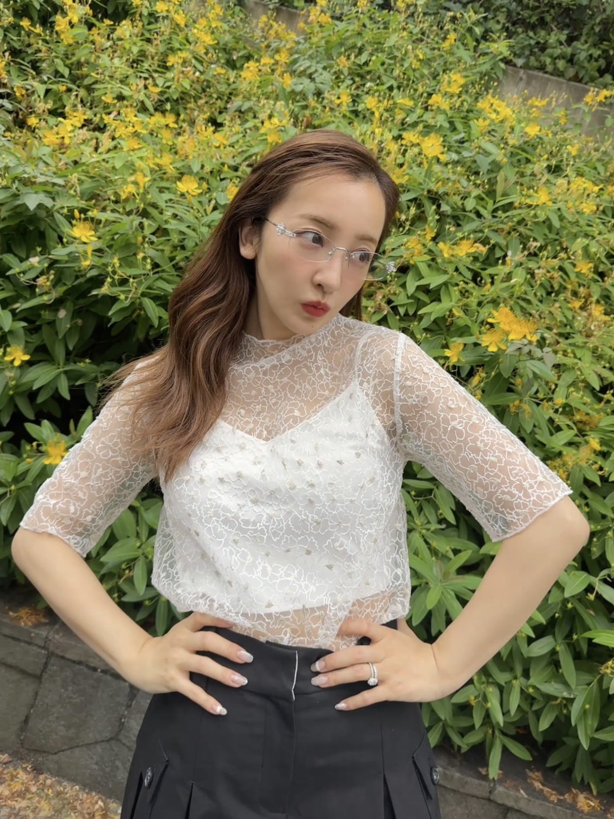 トップス rosy luce MESSAGE JACQUARD KNIT TOPS TOPS – Rosy luce