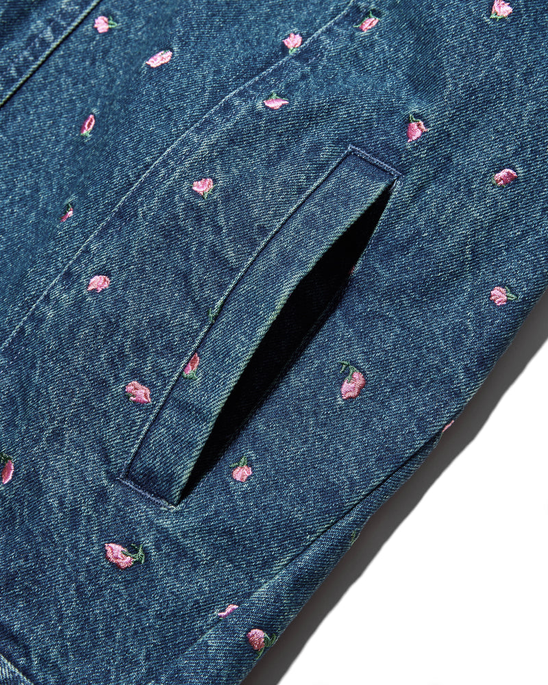 【SET特別価格】Embroidery Flower denim SET - INDIGO