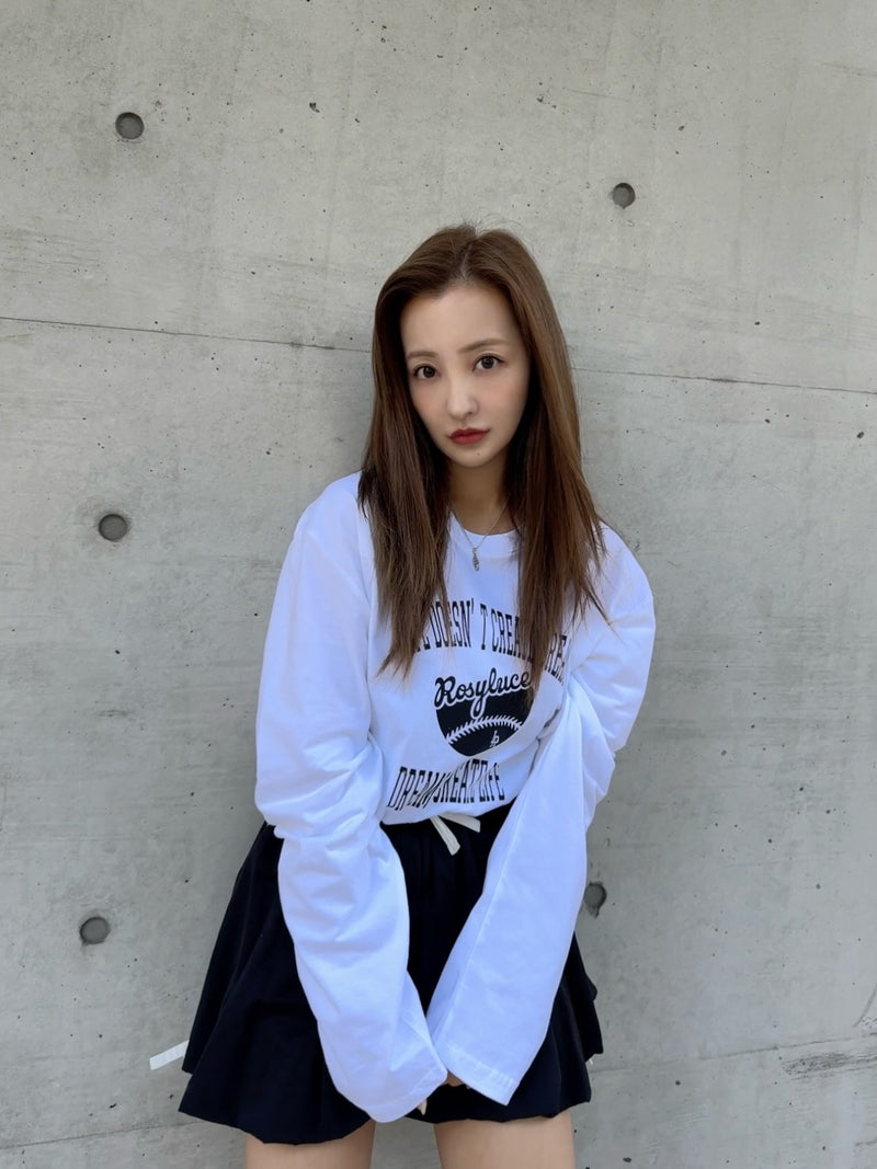COLLEGE ROSY LONGTEE-WHITE