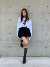 COLLEGE ROSY LONGTEE-WHITE