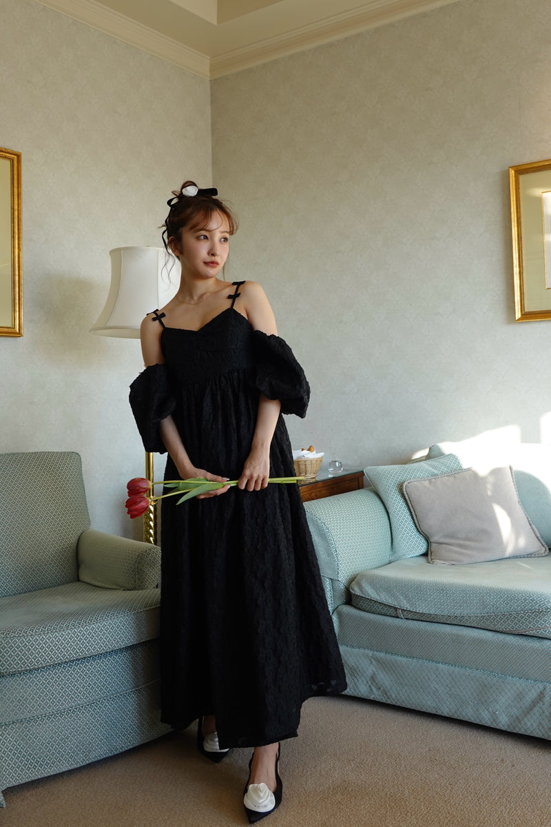 Jacquard Flower camisole dress