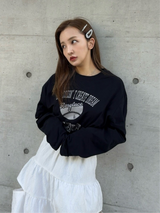 COLLEGE ROSY LONGTEE-BLACK