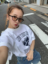 ROSY COLLEGE LOGO TSHIRT - WHITE