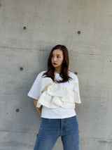 FRILL TEE - WHITE