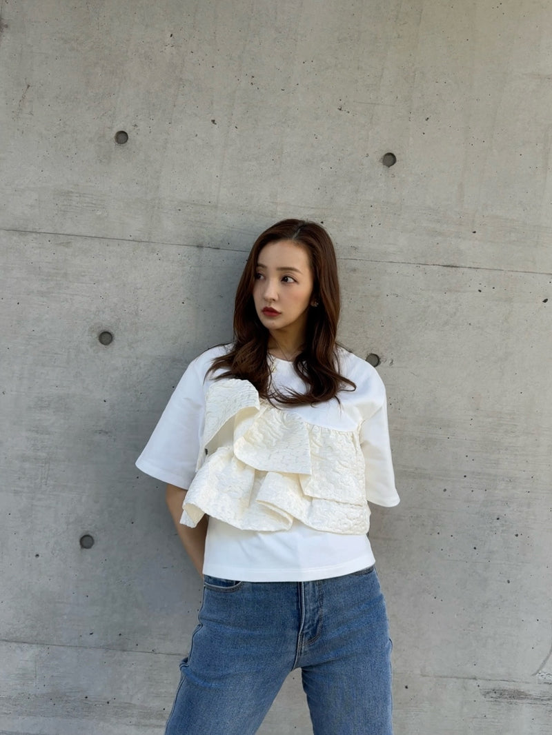 FRILL TEE - WHITE