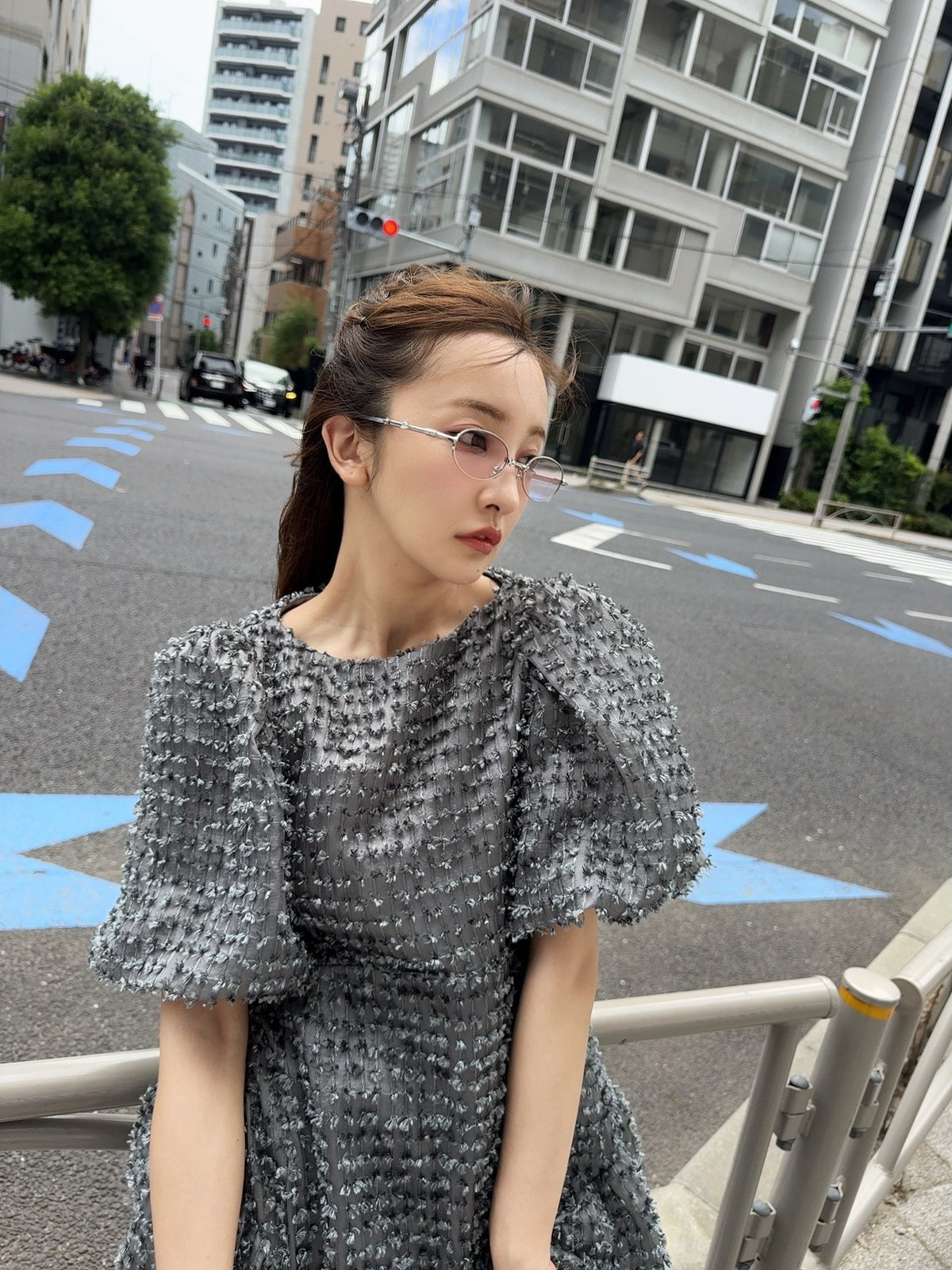 ★新品未使用★ROSYLUCE ドレス　ワンピース VOLUME BACK OPEN DRESS - GREY – Rosy luce