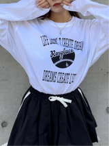 COLLEGE ROSY LONGTEE-WHITE
