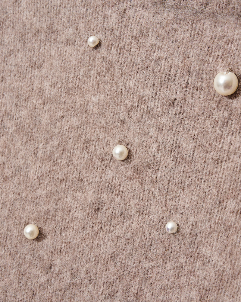 Pearl hair knit tops