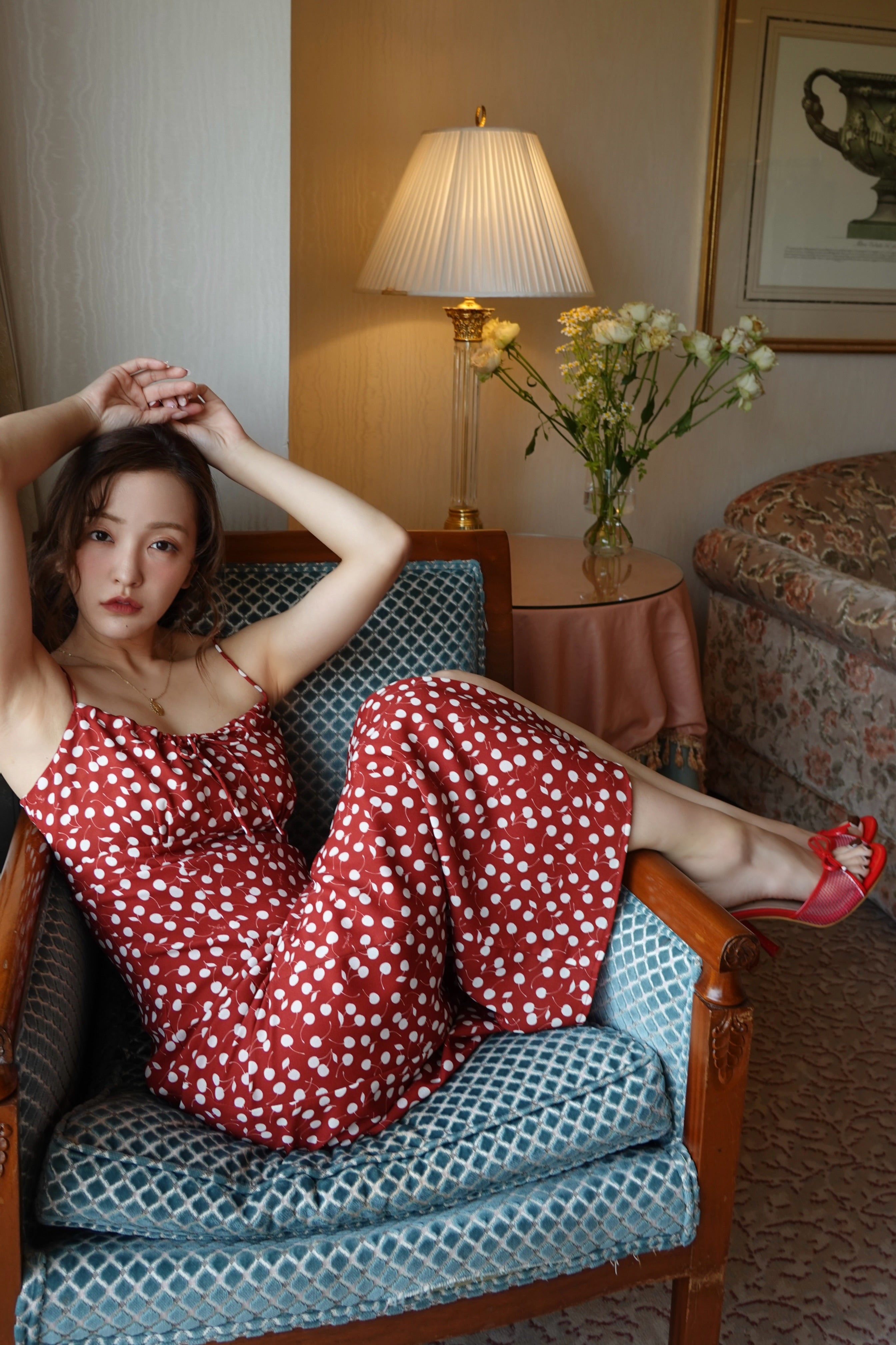 rosy luce キャミソール ROSY CHERRY CAMISOLE DRESS - RED – Rosy luce