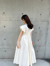 Gather Flare Cotton dress