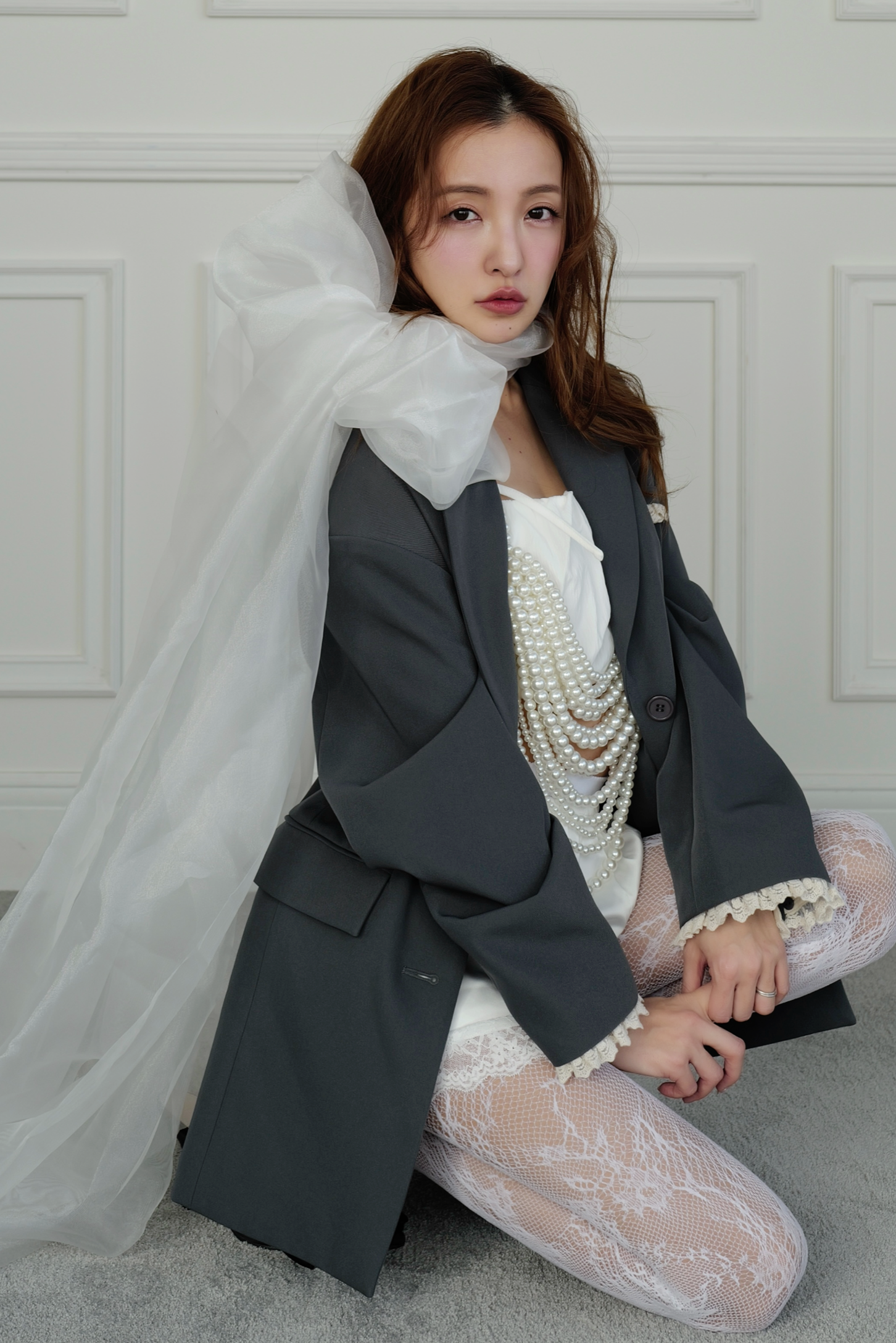 Frill Pocket Jacket – Rosy luce Frill Pocket Jacket – Rosy luce