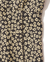 Flower print camisole slit dress