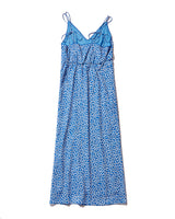 Flower print camisole slit dress