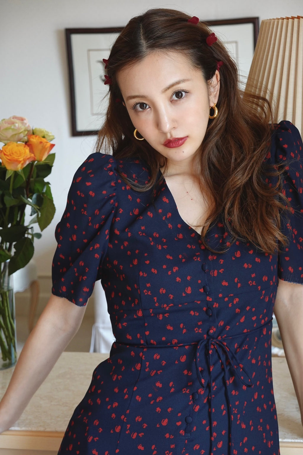 ROSY LUCE BIRTHDAY DRESS navyとても可愛いです - ロングワンピース