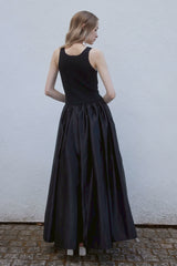 FIT AND FLARE DRESS - BLACK