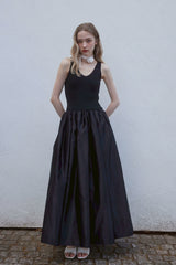 FIT AND FLARE DRESS - BLACK