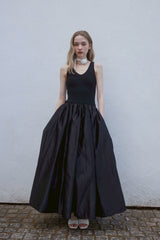 FIT AND FLARE DRESS - BLACK